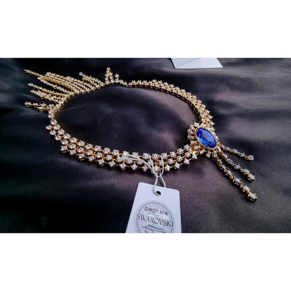 ATELIER SWAROVSKI Limited Edition Penelope Cruz Actress Gold Collar Necklace